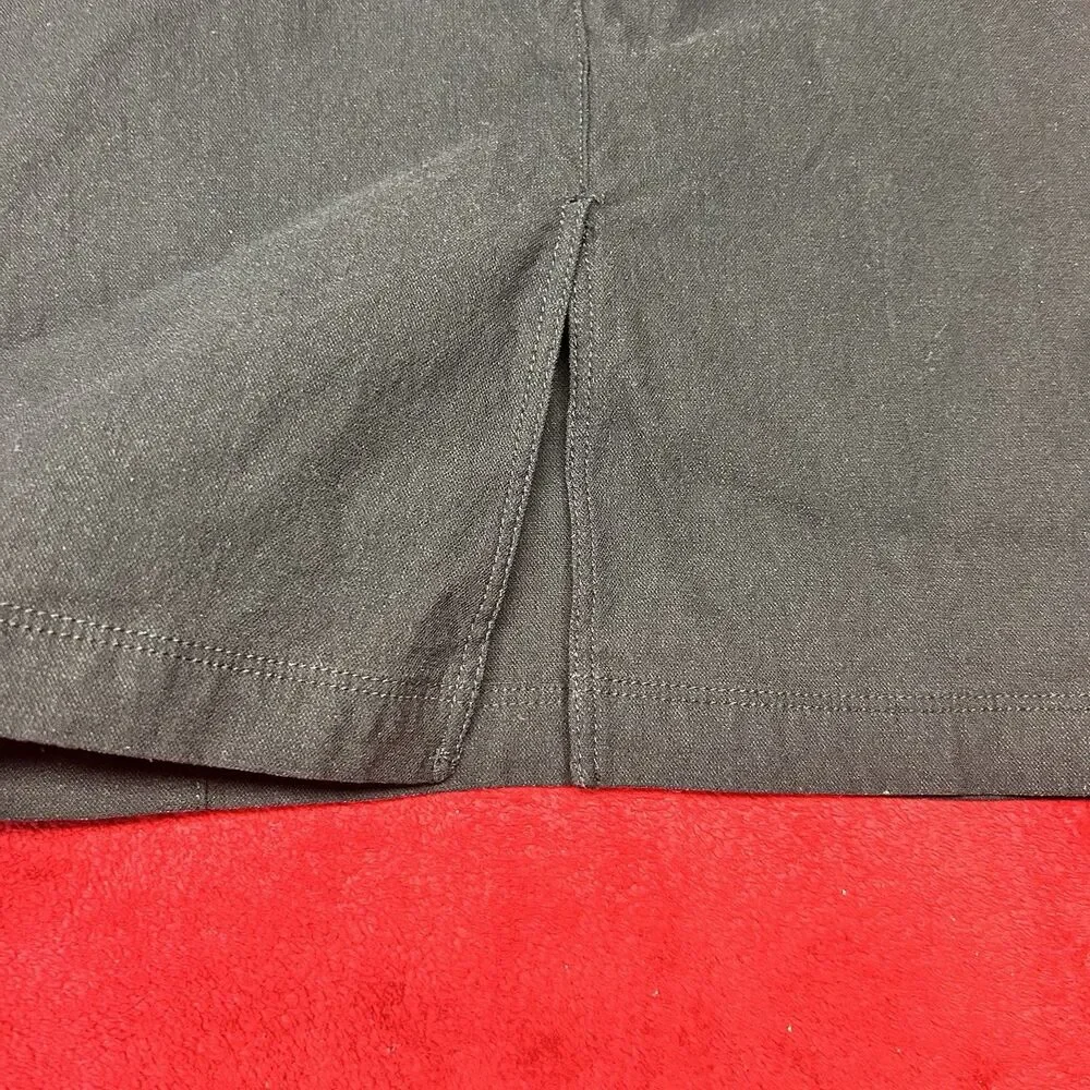 Sabrina Lauren Black Pencil Skirt Size 10 High Waist Button Front Career Stretch
